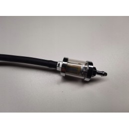Chrome fuel filter, 6mm, rubber fuel hose, 50 cc