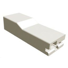 100 pcs - TE Connectivity, AMP FASTON 1 Way Nylon 66 Crimp Terminal Housing, 6.35mm Tab Size, Natural