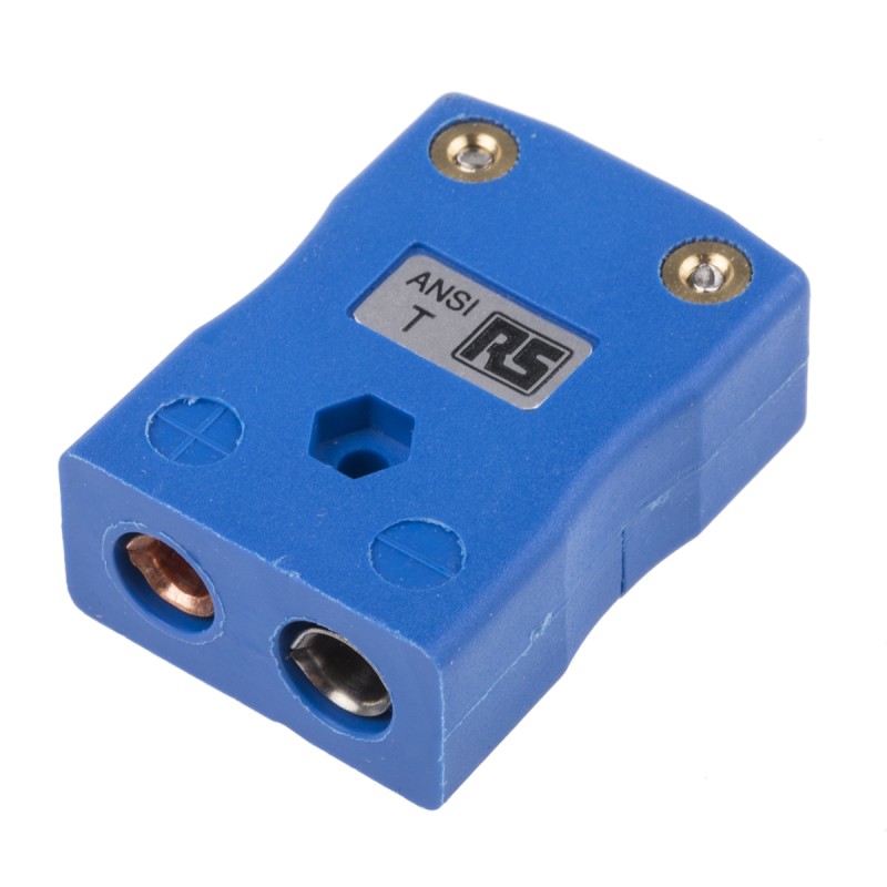 1 pcs - RS PRO In-Line Thermocouple Connector for Use with Type T Thermocouple, Standard Size, ANSI Standard