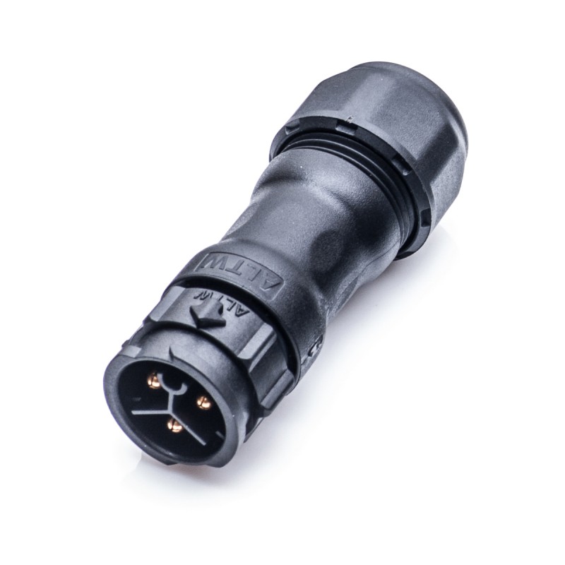 1 pcs - Amphenol Industrial Circular Connector, 3 Contacts, Cable Mount, Plug, Male, IP68, X-Lok Series