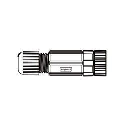 1 pcs - Amphenol Circular Connector, 4 Contacts, Cable Mount, M8 Connector, Socket, Female, IP67, M Series