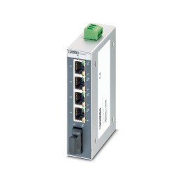 1 pcs - Phoenix Contact FL SWITCH SFNB 4TX/FX SM20 Series DIN Rail Mount Ethernet Switch, 4 RJ45 Ports, 100Mbit/s Transmission,