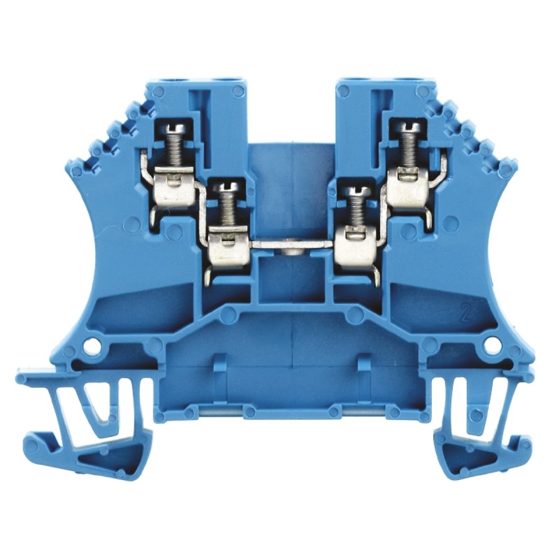 10 pcs - Weidmuller W Series Blue Feed Through Terminal Block, 1.5mm², Single-Level, Screw Termination