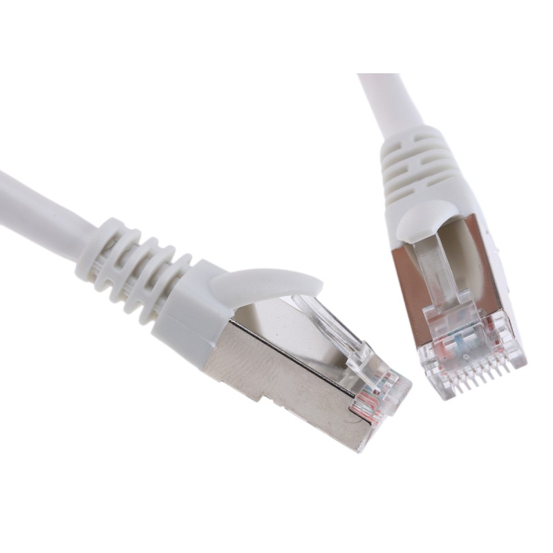 1 pcs - RS PRO Cat5e Male RJ45 to Male RJ45 Ethernet Cable, F/UTP, White PVC Sheath, 1m