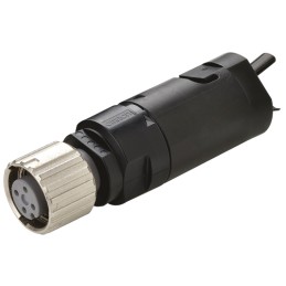 1 pcs - Omron Circular Connector, 4 Contacts, Cable Mount, M12 Connector, Socket, Female, IP67, XS5 Series