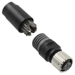 1 pcs - Omron Circular Connector, 4 Contacts, Cable Mount, M12 Connector, Socket, Female, IP67, XS5 Series