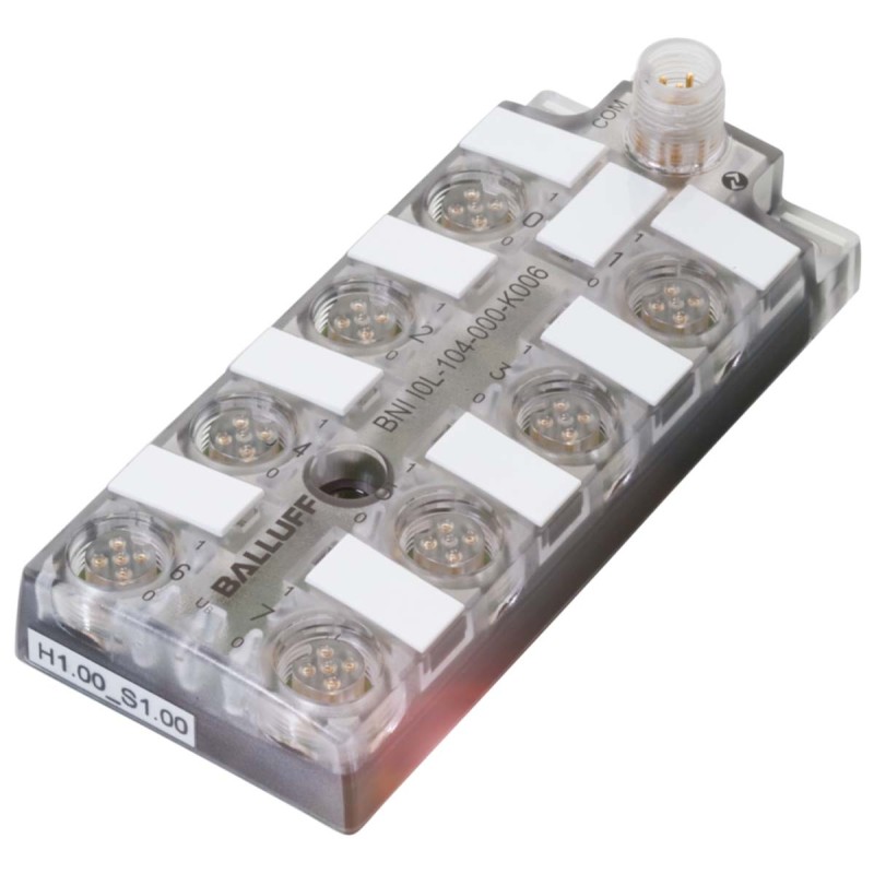 1 pcs - BALLUFF BNI Series Sensor Box, M12, 8 port
