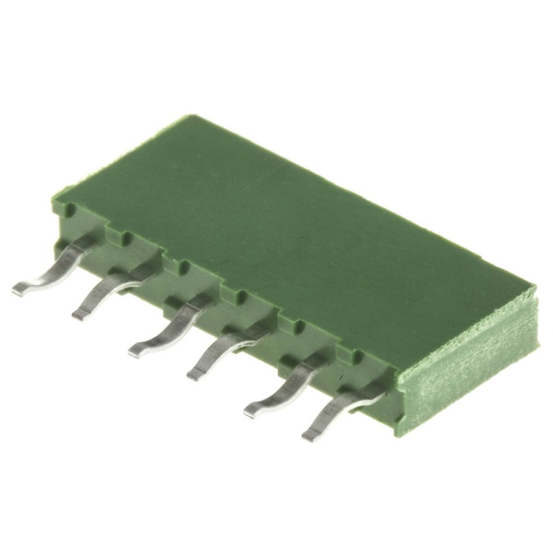 10 pcs - TE Connectivity AMPMODU HV100 Series Straight Through Hole Mount PCB Socket, 6-Contact, 1-Row, 2.54mm Pitch, Solder