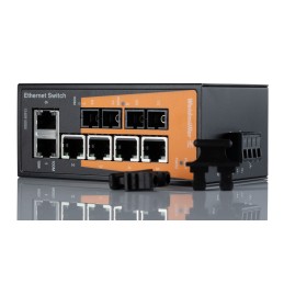 1 pcs - Weidmuller IE-SW-BL08 Series DIN Rail Mount Unmanaged Ethernet Switch, 6 RJ45 Ports, 100Mbit/s Transmission, 12/24/48V