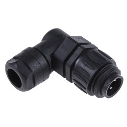 1 pcs - Amphenol Industrial Circular Connector, 4 Contacts, Cable Mount, Plug, Male, IP65, IP67, Ecomate Series