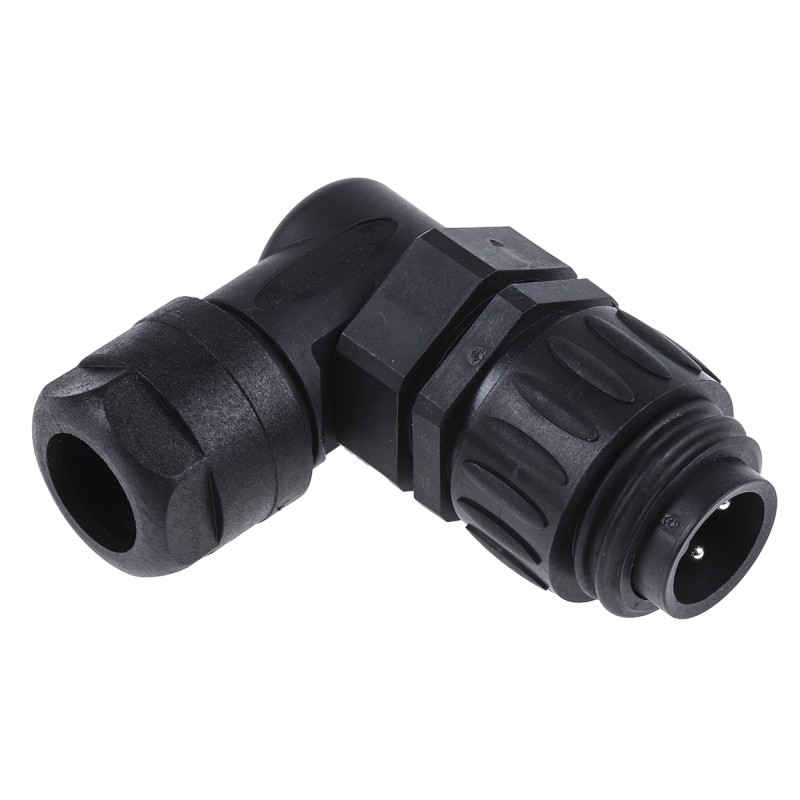 1 pcs - Amphenol Industrial Circular Connector, 4 Contacts, Cable Mount, Plug, Male, IP65, IP67, Ecomate Series