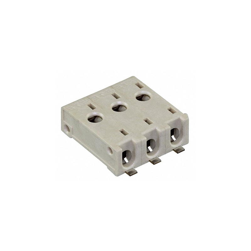 600 pcs - TE Connectivity Straight Surface Mount PCB Socket, 3-Contact, 1-Row, 4mm Pitch, Solder Termination