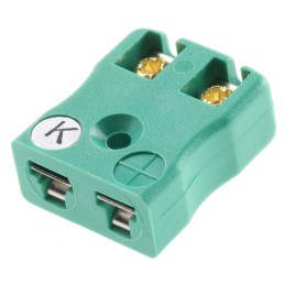 1 pcs - RS PRO PCB Mounting Thermocouple Connector for Use with Type K Thermocouple, Miniature Size, IEC Standard