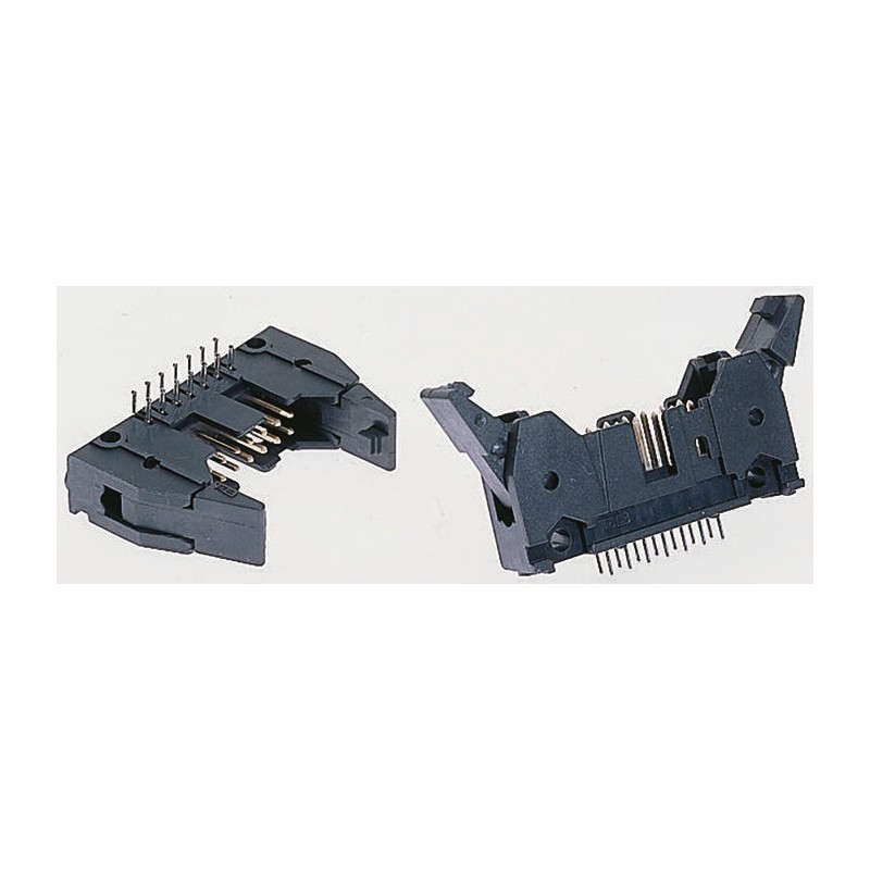 1 pcs - TE Connectivity AMP-LATCH Series Straight Through Hole PCB Header, 34 Contact(s), 2.54mm Pitch, 2 Row(s), Shrouded