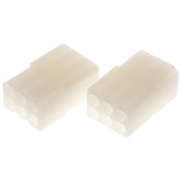 10 pcs - Molex, STANDARD .093' Female Connector Housing, 5.03mm Pitch, 6 Way, 2 Row