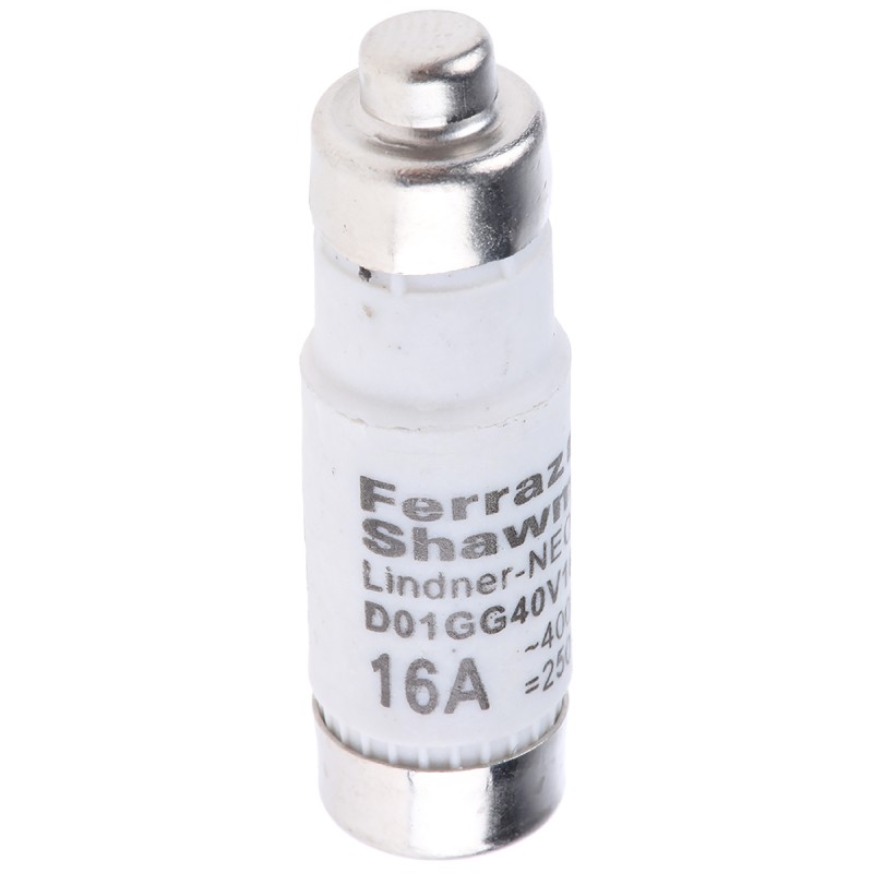 5 pcs - Mersen 16A D01 Neozed Fuse, gG, 400V ac