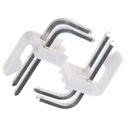 10 pcs - Molex KK 396 Series Right Angle Through Hole Pin Header, 2 Contact(s), 3.96mm Pitch, 1 Row(s), Unshrouded