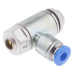 1 pcs - Festo GRLZ Series Tube Flow Regulator, 4mm Tube Inlet Port x G 1/8 Outlet Port, 193157