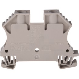10 pcs - Weidmuller WDU Series Brown Feed Through Terminal Block, 6mm², Single-Level, Screw Termination, ATEX