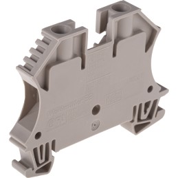 10 pcs - Weidmuller WDU Series Brown Feed Through Terminal Block, 6mm², Single-Level, Screw Termination, ATEX