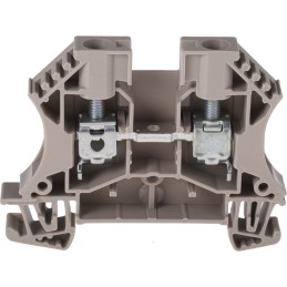 10 pcs - Weidmuller WDU Series Brown Feed Through Terminal Block, 6mm², Single-Level, Screw Termination, ATEX