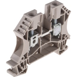 10 pcs - Weidmuller WDU Series Brown Feed Through Terminal Block, 6mm², Single-Level, Screw Termination, ATEX