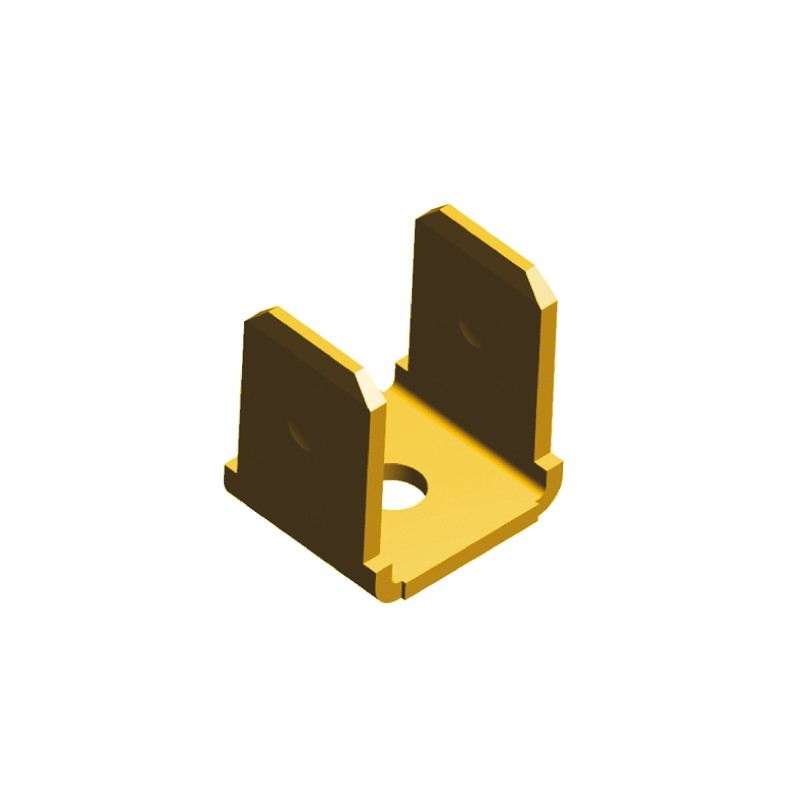 25 pcs - TE Connectivity FASTON .250 Uninsulated Male Spade Connector, PCB Tab, 6.35 x 0.81mm Tab Size