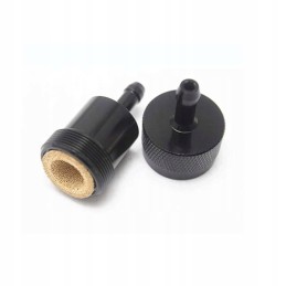 Universal aluminum fuel filter 8mm black