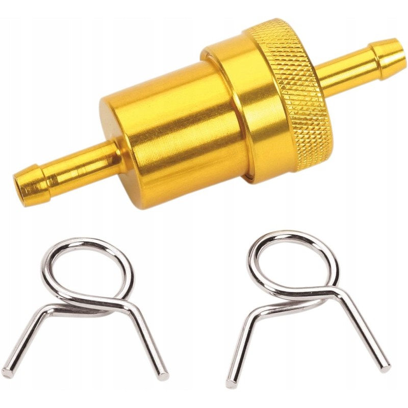 6mm gold emgo aluminum fuel filter with hose