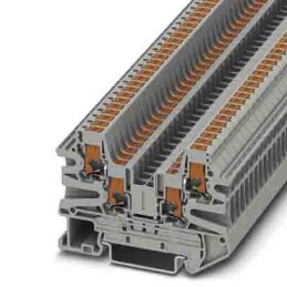 10 pcs - Phoenix Contact PTV Series Grey Feed Through Terminal Block, 0.14 - 2.5mm², Single-Level, Push In Termination,