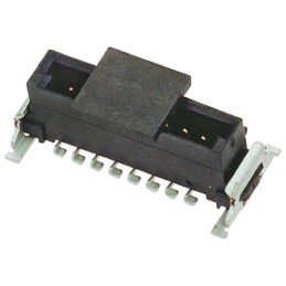 650 pcs - ERNI MiniBridge Series Straight Surface Mount PCB Header, 6 Contact(s), 1.27mm Pitch, 1 Row(s), Shrouded