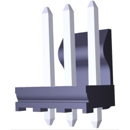 100 pcs - Molex KK 396 Series Straight Through Hole Pin Header, 3 Contact(s), 3.96mm Pitch, 1 Row(s), Unshrouded