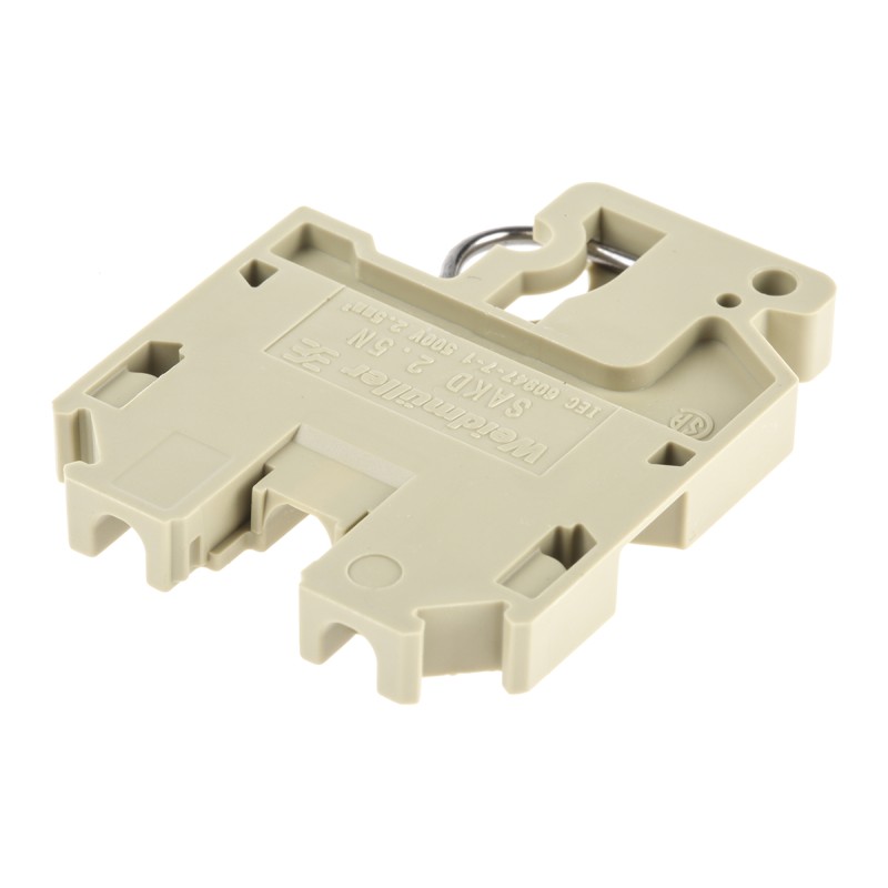 10 pcs - Weidmuller SAK Series Beige Feed Through Terminal Block, 2.5mm², Single-Level, Screw Termination