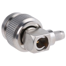 1 pcs - Telegartner, Plug Cable Mount TNC Connector, 50Ω, Crimp Termination, Right Angle Body