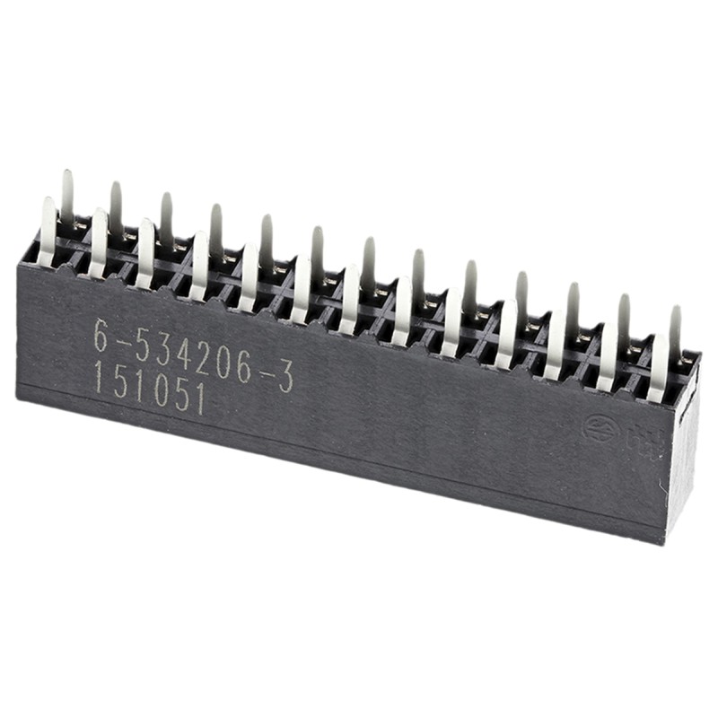 1 pcs - TE Connectivity AMPMODU MOD II Series Straight Through Hole Mount PCB Socket, 26-Contact, 2-Row, 2.54mm Pitch, Solder