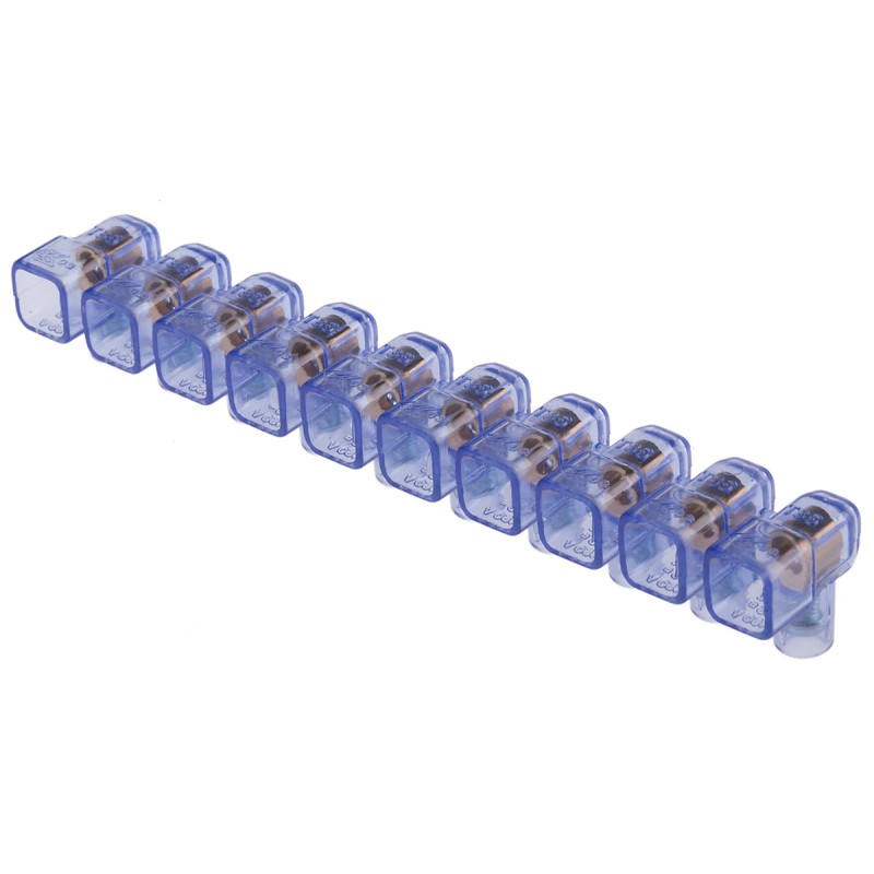 10 pcs - RS PRO Non-Fused Terminal Block, 10-Way, 1.5 mm² Wire, Screw Termination