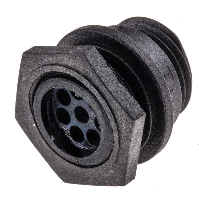 1 pcs - Bulgin Circular Connector, 8 Contacts, Front Mount, Miniature Connector, Plug, Male, IP68, Buccaneer 400 Series