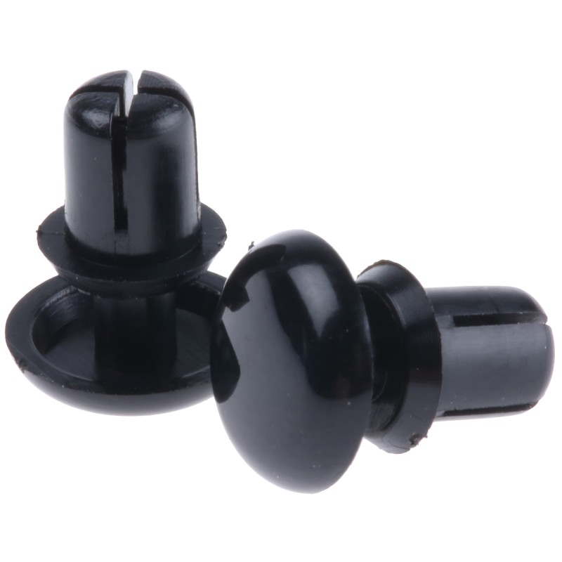 1 Bag of 100 - SR 4050 B, 7.1mm High Nylon Snap Rivet Support for 4mm PCB Hole