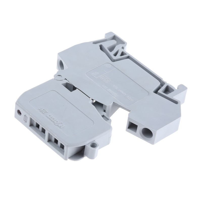 1 pcs - Wago 281 Series Grey Fuse Terminal Block, 4mm², Single-Level, Cage Clamp Termination, Fused