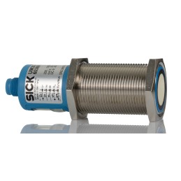 1 pcs - Sick Ultrasonic Barrel-Style Proximity Sensor, M30 x 1.5, 2000 mm Detection, Analogue Output, 9 - 30 V dc, IP67