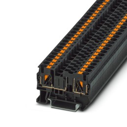 1 pcs - Phoenix Contact PT 4-FSI/F Series Black Fused DIN Rail Terminal, 4mm², Single-Level, Push In Termination, Fused, CSA