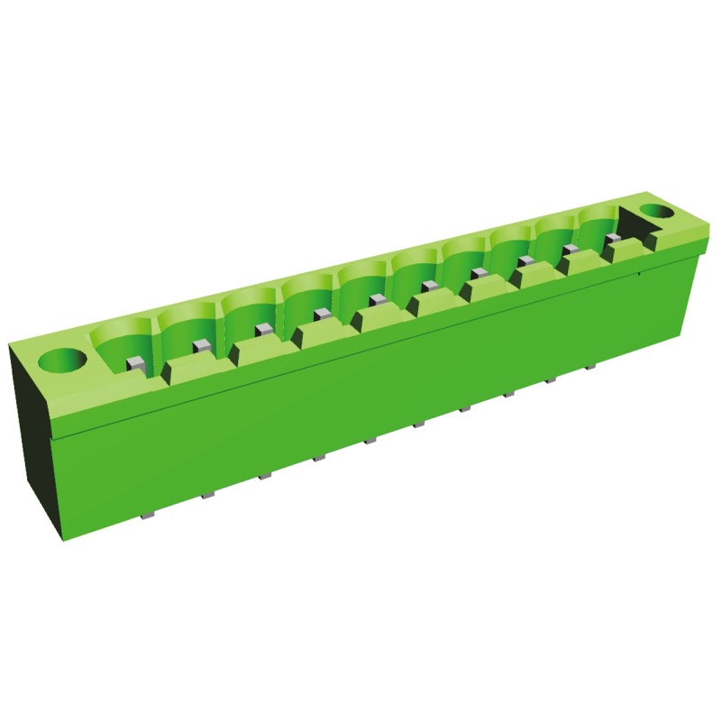 1 pcs - TE Connectivity 5.08mm Pitch 10 Way Pluggable Terminal Block, Header, Panel Mount, Solder Termination