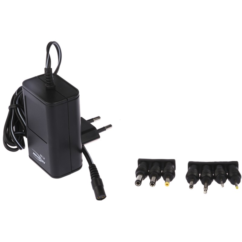 1 pcs - Ansmann 12W Plug-In AC/DC Adapter 3V dc Output, 1A Output