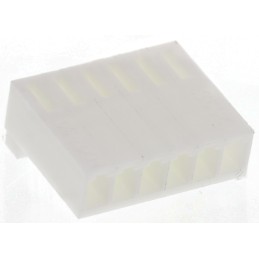 10 pcs - Molex, 2695 Female Connector Housing, 2.54mm Pitch, 6 Way, 1 Row