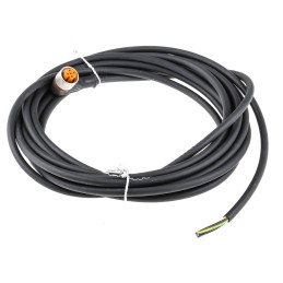 1 pcs - Lumberg Automation Right Angle Female 5 way M12 to Right Angle Female 5 way Unterminated Sensor Actuator Cable, 5m