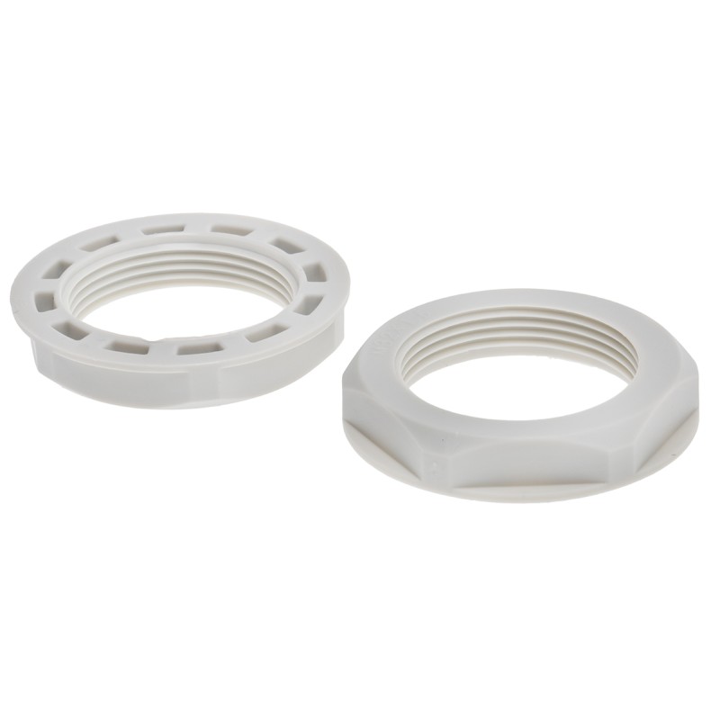 25 pcs - RS PRO Grey Nylon 66 Cable Gland Locknut, M32 Thread, IP68