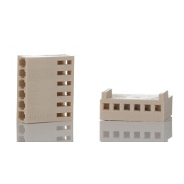 10 pcs - Molex, 5051 Female Connector Housing, 2.5mm Pitch, 6 Way, 1 Row