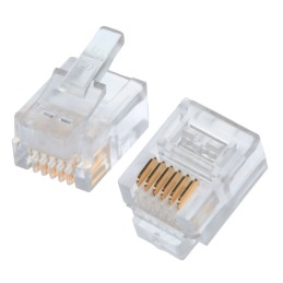 10 pcs - Bel-Stewart 940-SP Series Male RJ25 Connector, Cable Mount