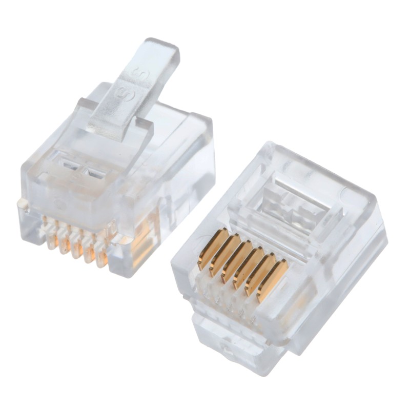 10 pcs - Bel-Stewart 940-SP Series Male RJ25 Connector, Cable Mount