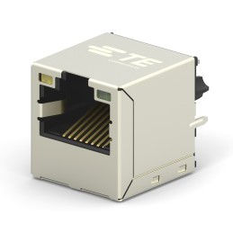 80 pcs - TE Connectivity 2301995 Series Female RJ45 Connector, PCB Mount, Cat6, Nickel Plated Brass Shield